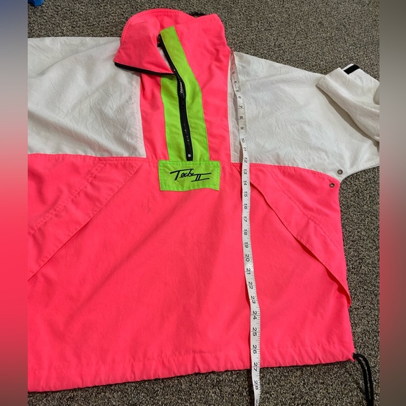 Vintage Windbreaker Jacket Unique Genuine 70s 80s Neon Take II 2 Big Pockets M - Picture 2 of 12